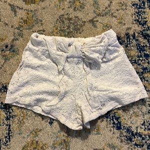 NECESSARY CLOTHING White Lace Shorts